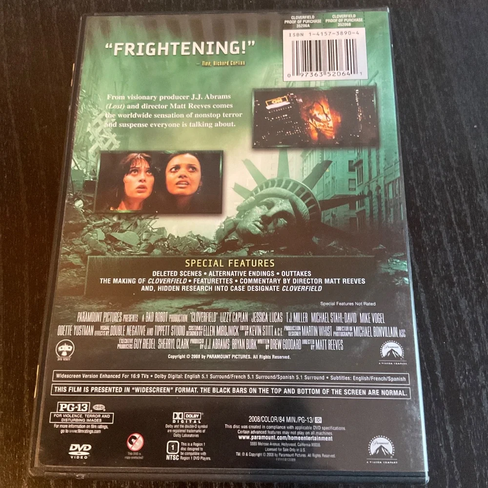 DVD- Cloverfield. V13
